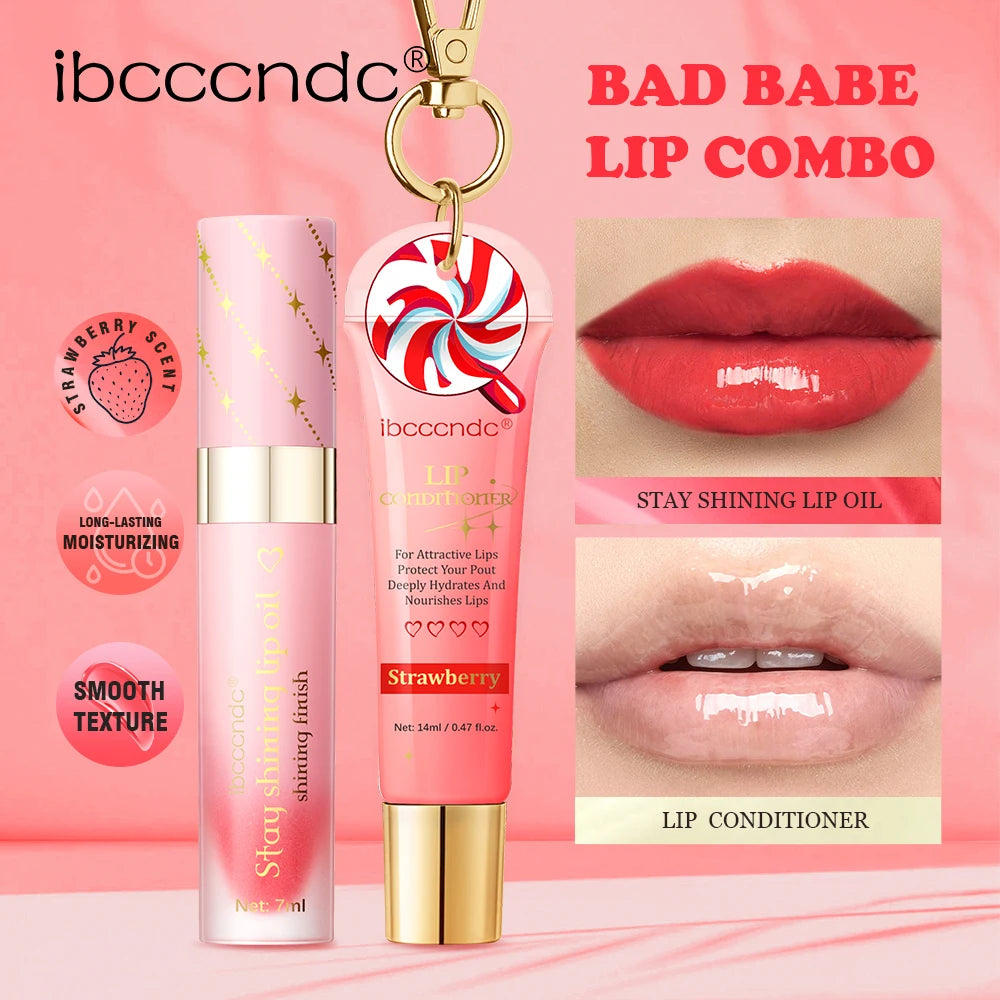2PCS Lipstick Set Natural Lipgloss Lightweight Texture Long Lasting Hydration Deeply Moisturizing Lip Makeup Cosmetics Peaceful Pleasures Health and Wellness