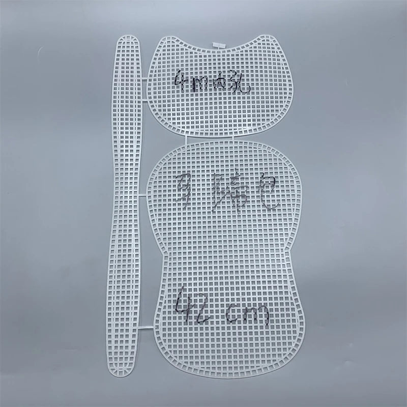 Plastic Mesh Sheet for Bag Knitting | DIY Horseshoe Bag Template