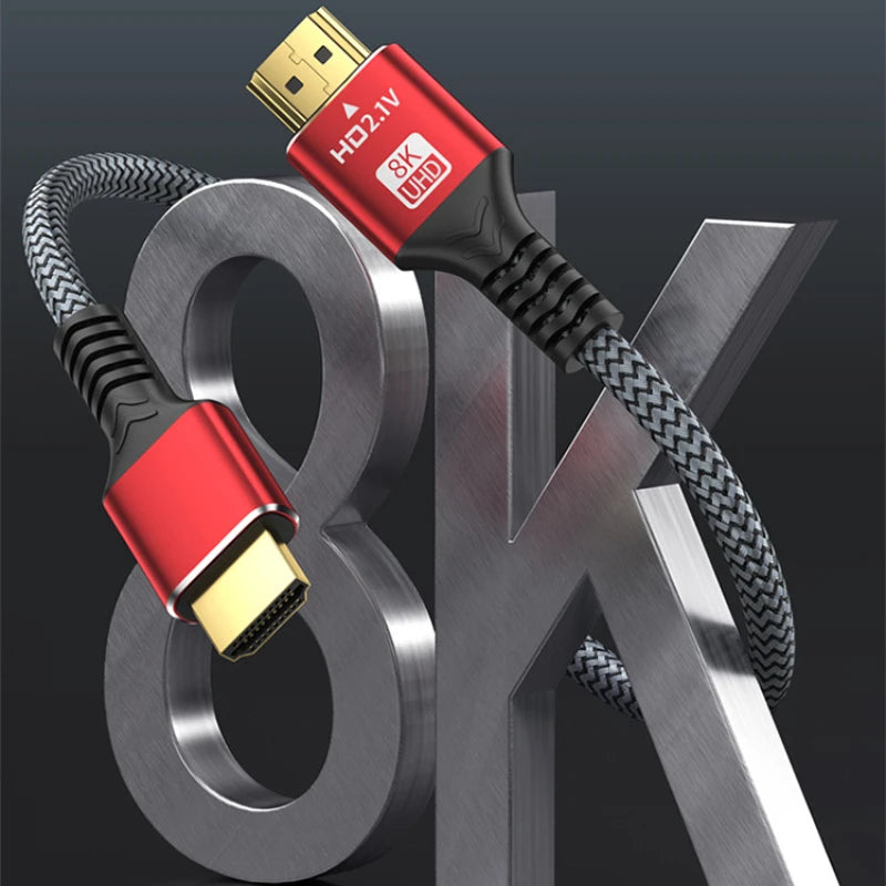 0.5M 1M 1.5M 2M 8K HDTV Cable for Xiaomi TV Box PS5 Ultra High Speed Compatible 8K@60Hz HDTV 2.1 Cable 48Gbps eARC Dolby Vision Peaceful Pleasures Health and Wellness