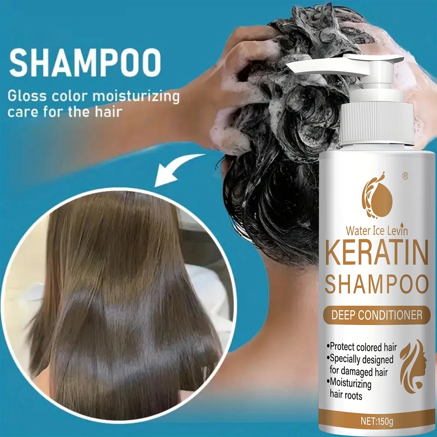 Keratin Shampoo with Biotin & Collagen | Deep Moisture & Color Care Keratin Repair Shampoo Peaceful Pleasures Health and Wellness