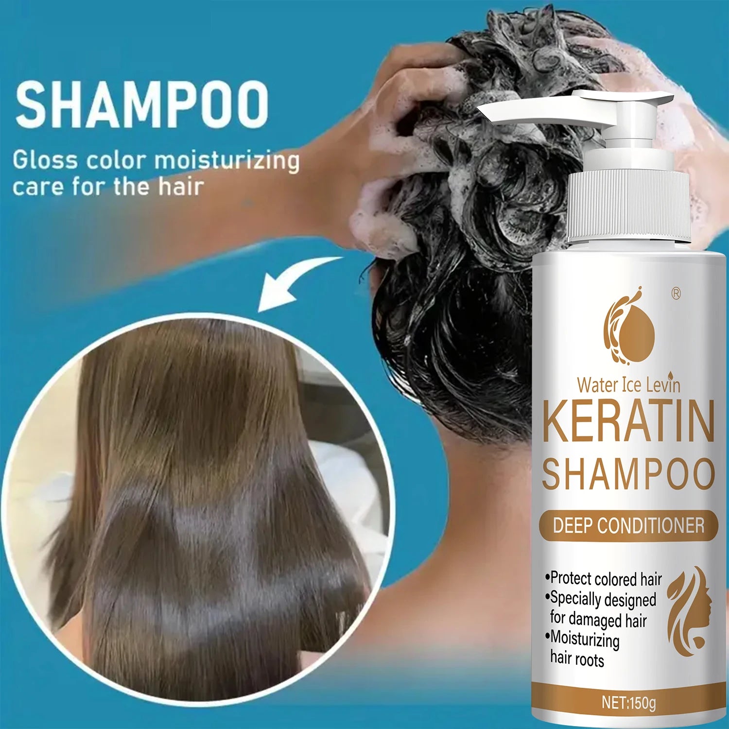 Keratin Shampoo with Biotin & Collagen | Deep Moisture & Color Care Keratin Repair Shampoo Peaceful Pleasures Health and Wellness