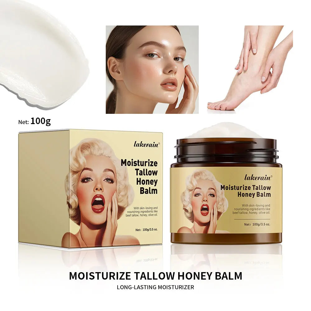 Beef Tallow Face Cream Lasting Moisturizing Soothing Facial Skin Firming Increase Facial Elasticity Nourishing Smooth SkinCare Peaceful Pleasures Health and Wellness 1pcs