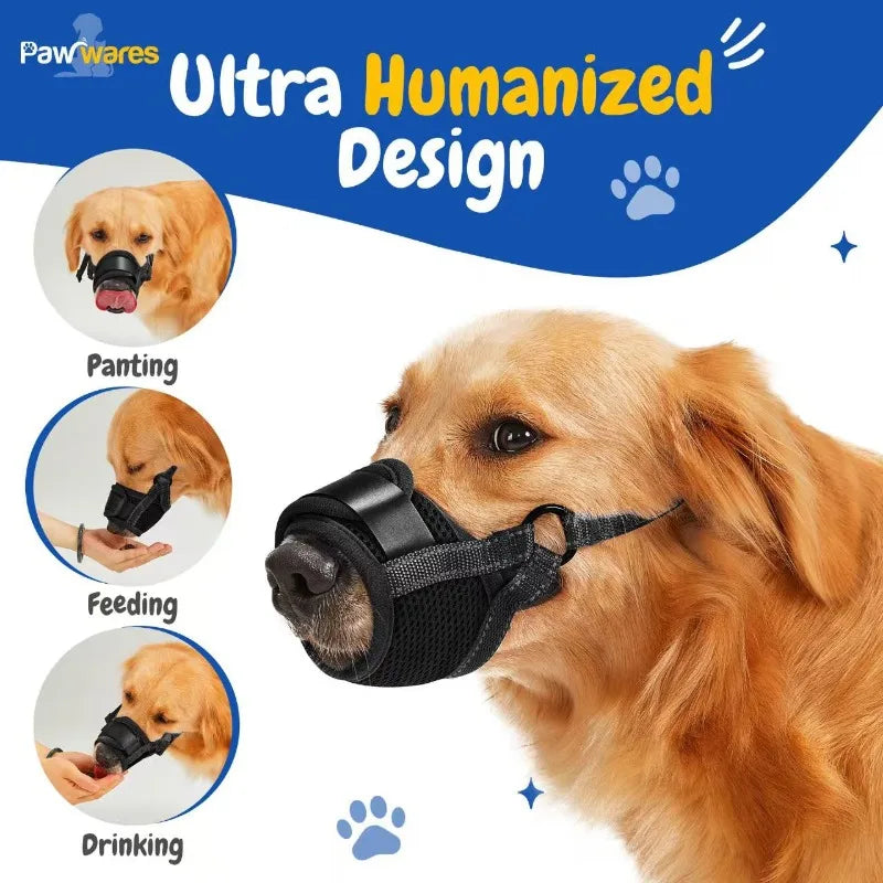 Adjustable Soft Cotton Dog Muzzle – Anti-Bite & Breathable