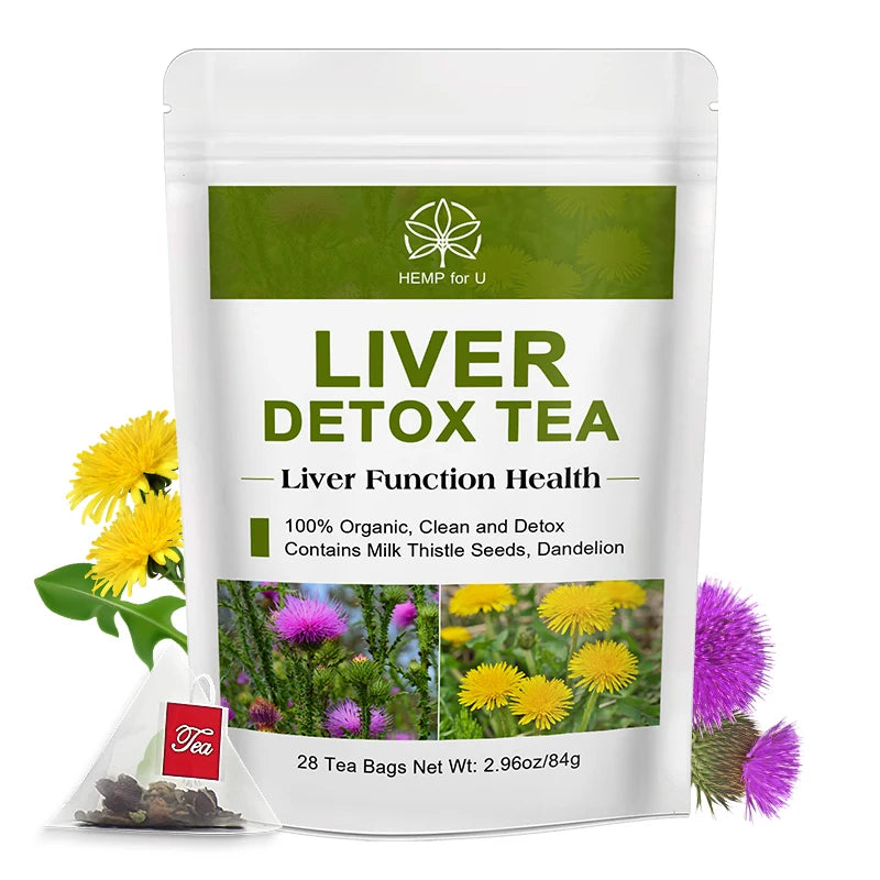 Liver Detox Herbal Tea – Organic Cleanse, Heat Clearing & Fat Metabolism Support | 42-Day Supply Peaceful Pleasures Health and Wellness