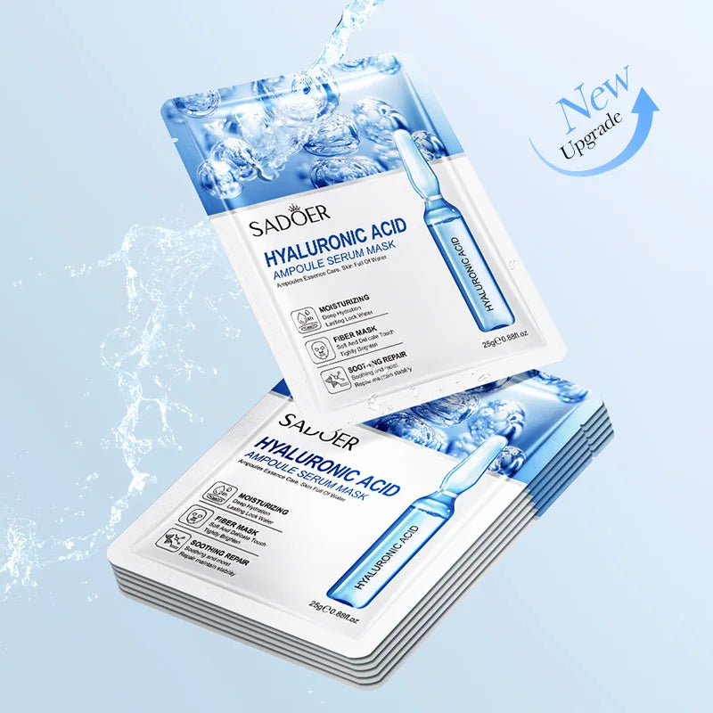 SADOER Hyaluronic Acid Face Masks 10-Pack – Firming & Hydrating