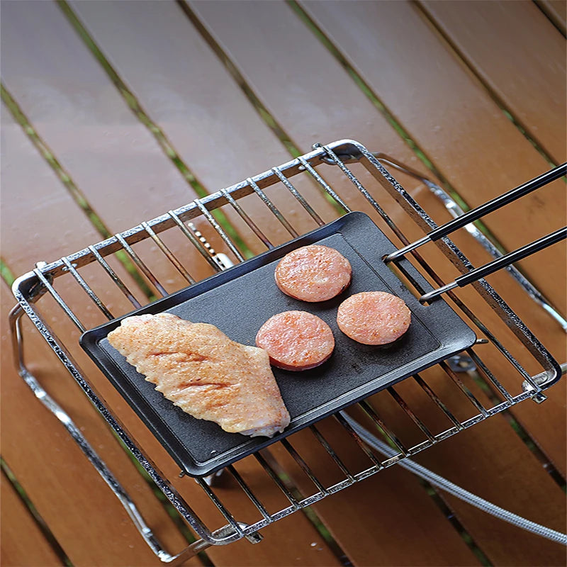 Non-Stick Korean BBQ Grill Pan | Portable Camping Steak Plate BBQ Grill Pan Peaceful Pleasures Health and Wellness
