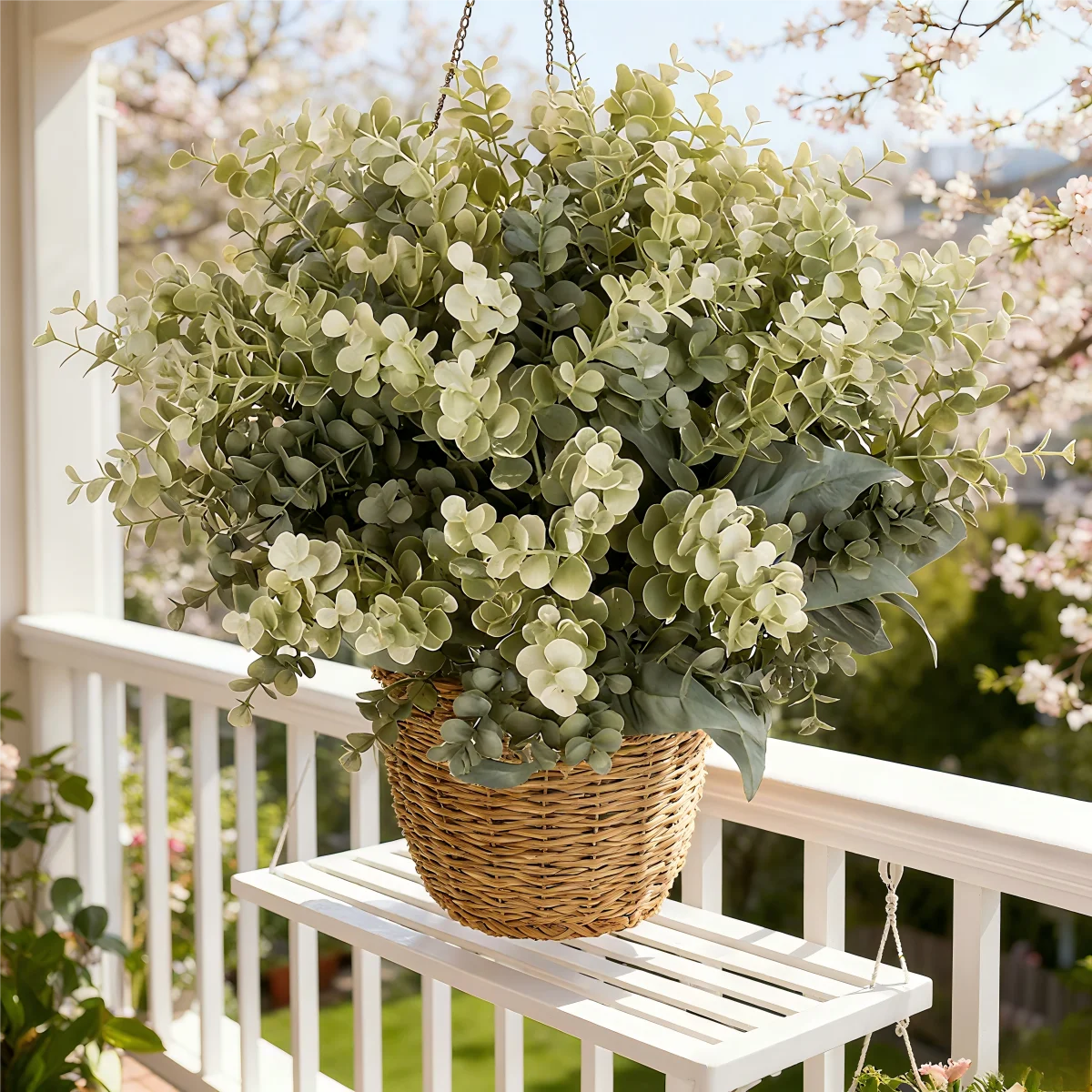 Artificial Eucalyptus Bouquet | Faux Floral Wedding Decor 31cm
