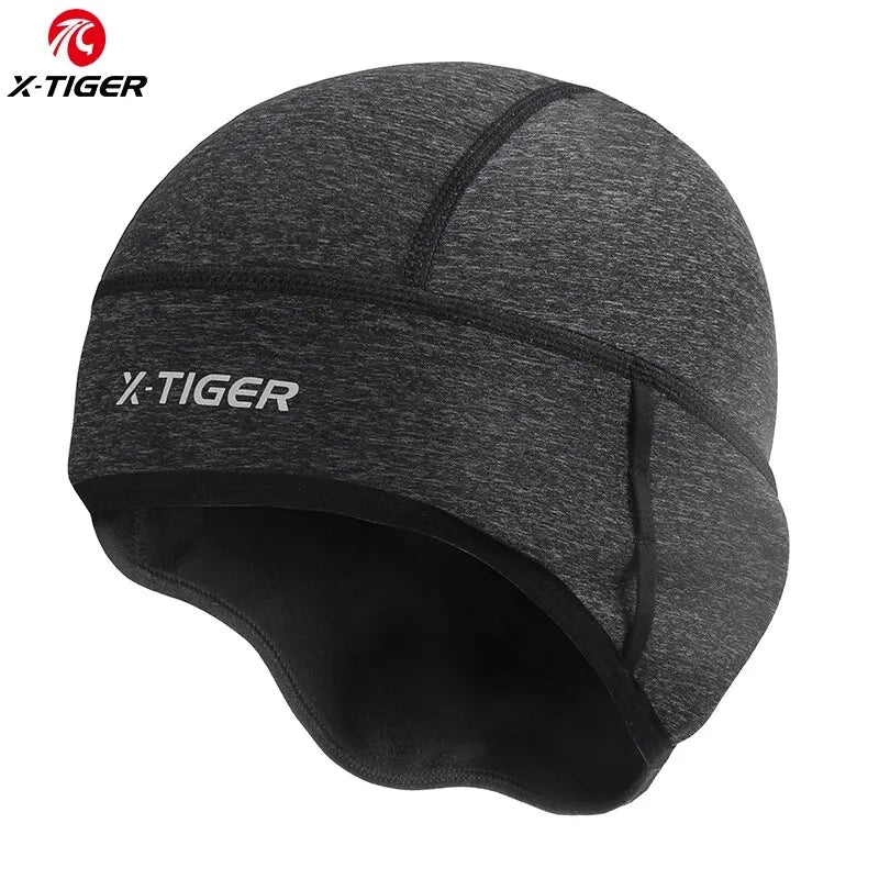 X-TIGER Windproof Thermal Cycling Cap – Winter Fleece Helmet Liner