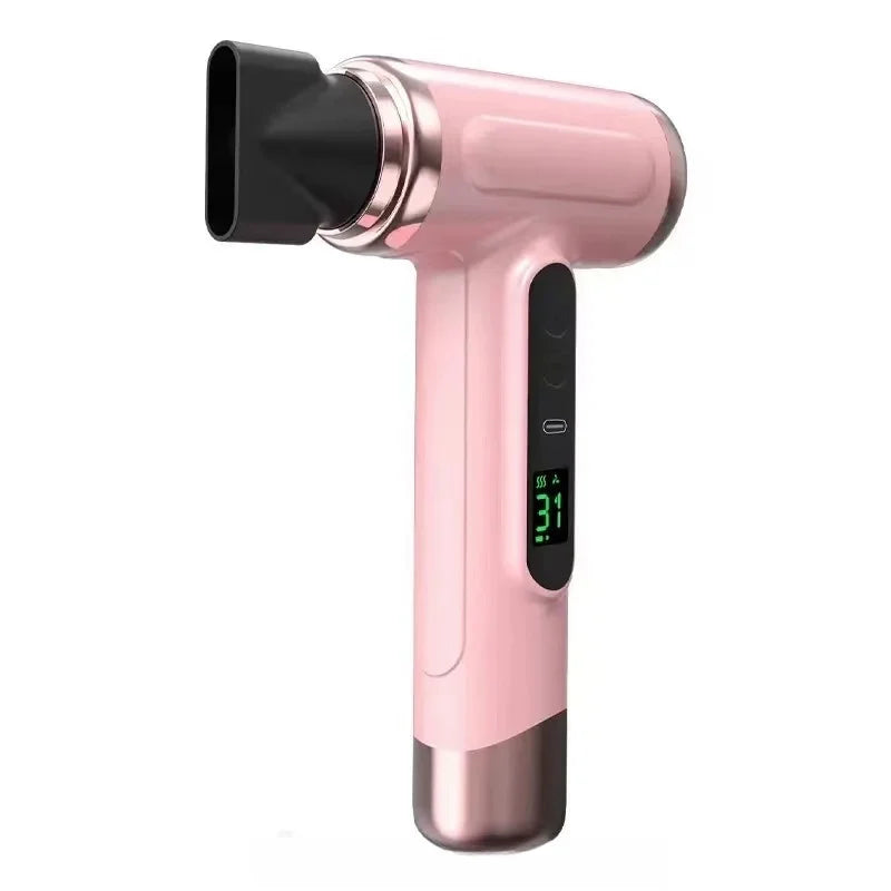 New Wireless Hair Dryer With 30000 Rpm Dry USB Charging For Children/Outdoor/Student Dormitory Blue Light Wireless Hair Dryer Peaceful Pleasures Health and Wellness