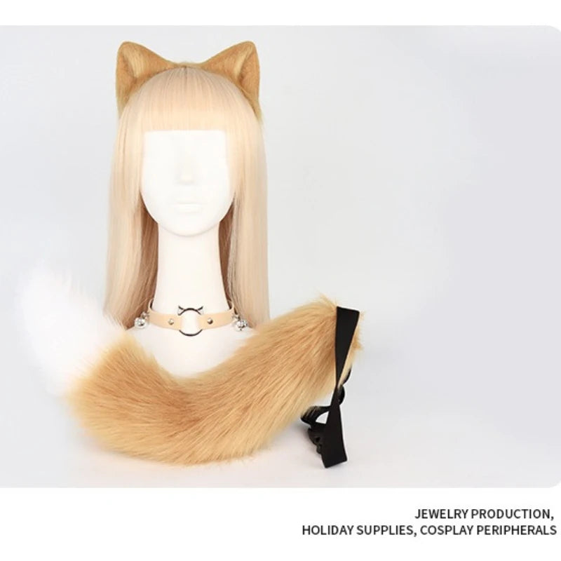 Cat Ear Headband Fox Tail Cosplay Set | Anime Beast Ears Cosplay Accessories Set Peaceful Pleasures Health and Wellness