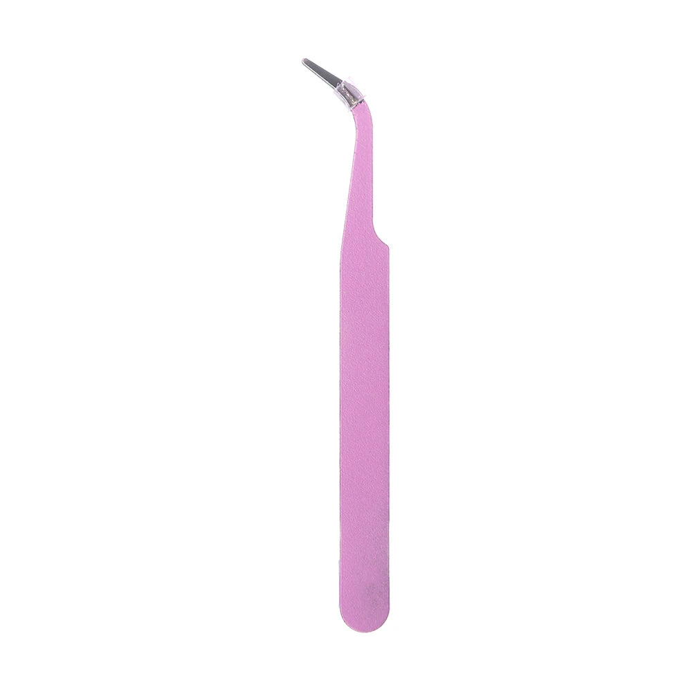 Stainless Steel Tape Sticker Tool Notebook Accessorise Journal Accessorise Tweezers Nipper Macaron Color Nail Tweezers Peaceful Pleasures Health and Wellness pink-Elbow