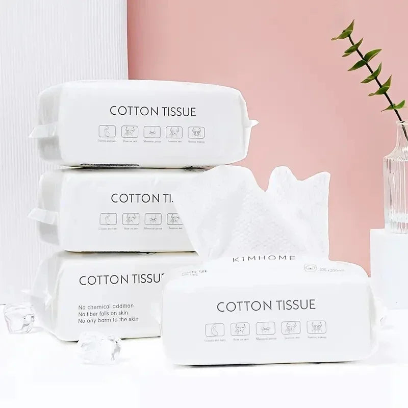 Disposable Cotton Face & Bath Towels 50/100 Pack – Soft & Thick