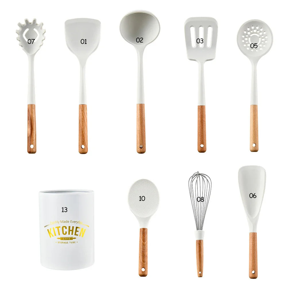 Silicone Kitchen Utensils Set – Non-Stick Spatula & Beater