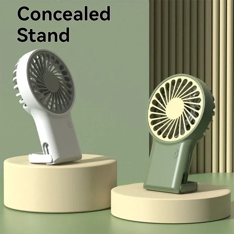 Foldable USB Rechargeable Mini Fan – Handheld & Desktop