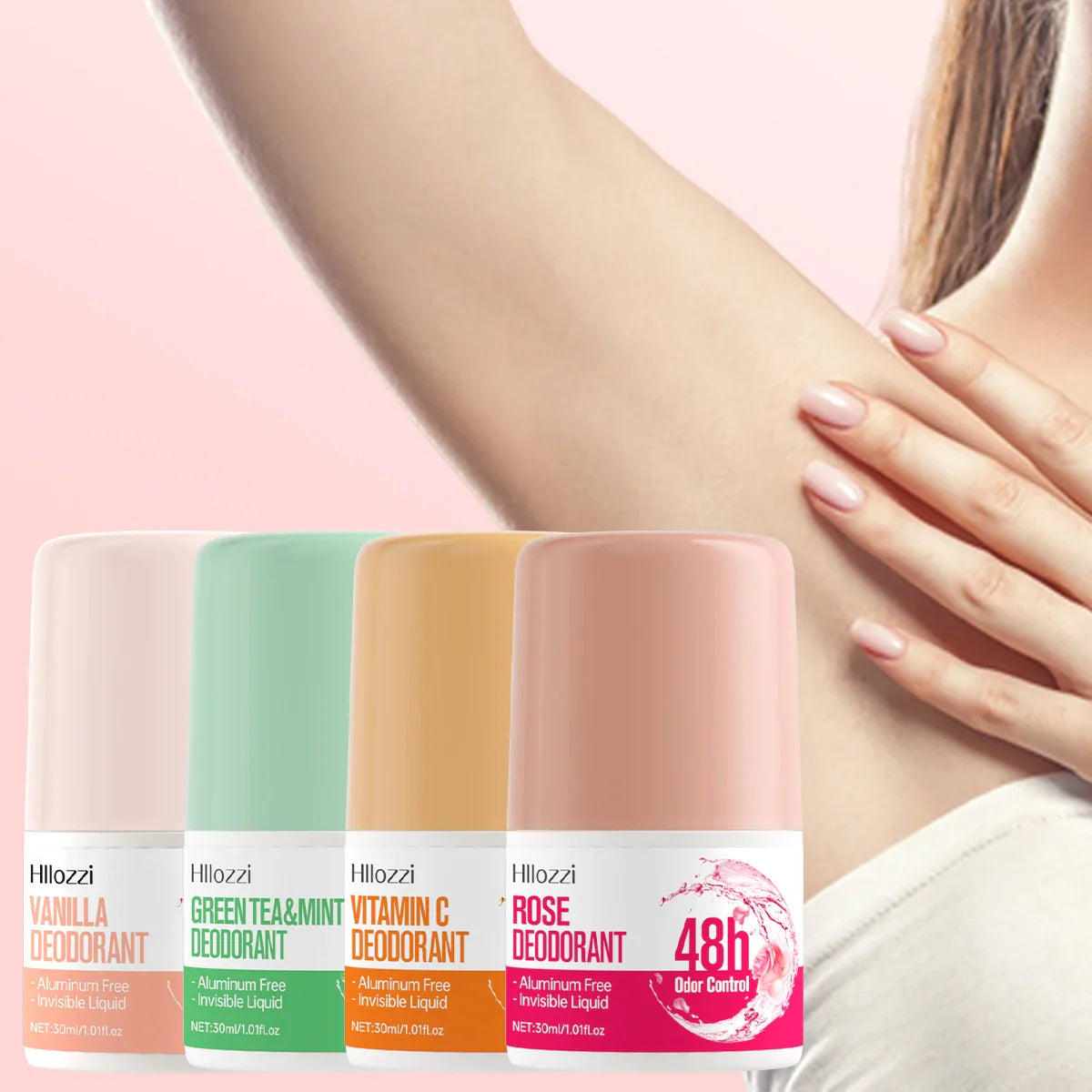 48-Hour Roll-On Deodorant – Vitamin C, Rose & Green Tea