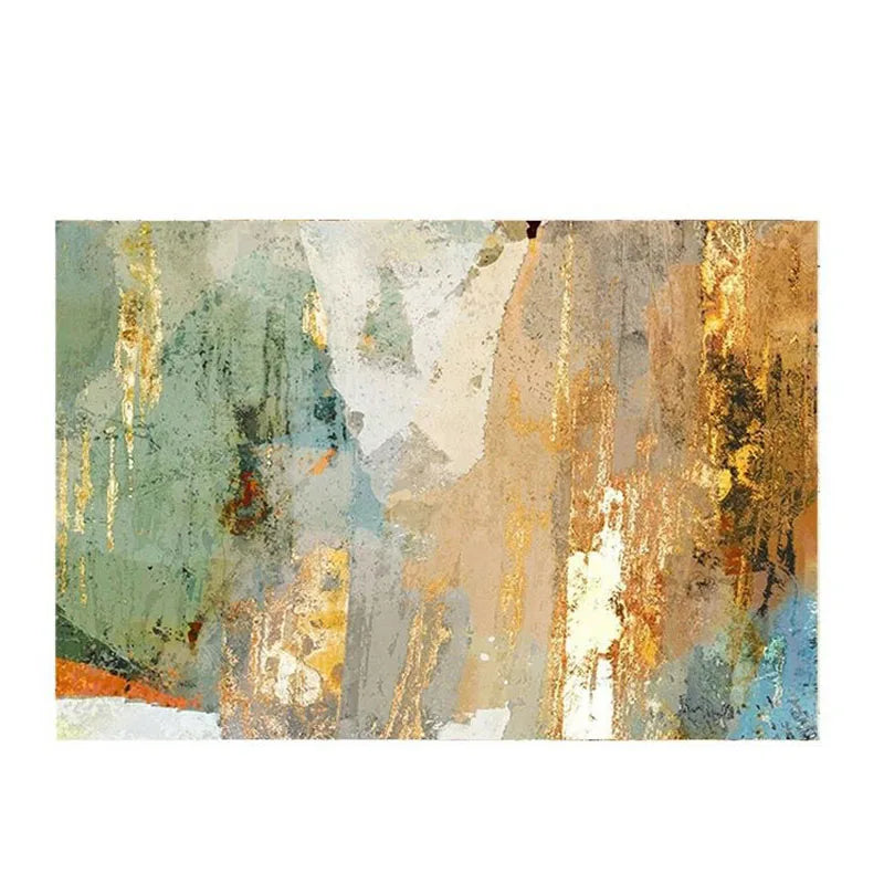 Customizable Gold Foil Abstract Art Handmade Oil Painting Living Home Decoration Bedroom Dining Room Sofa Background Decoration Peaceful Pleasures Health and Wellness