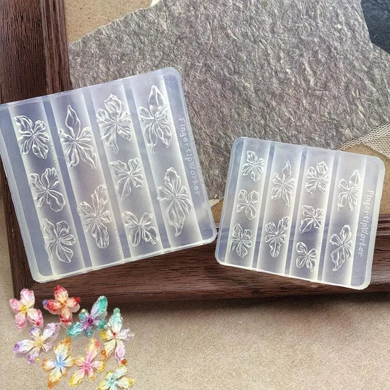 3D Flower Silicone Nail Mold | DIY Resin Casting Nail Art