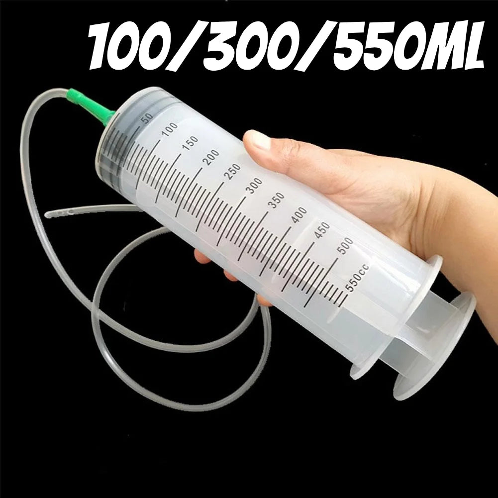 100/300/550ml Large Capacity Syringes Oil Pump With 1m Hose Pet Feeding Measuring Pump Hydroponics Nutrient Big Syringe Peaceful Pleasures Health and Wellness