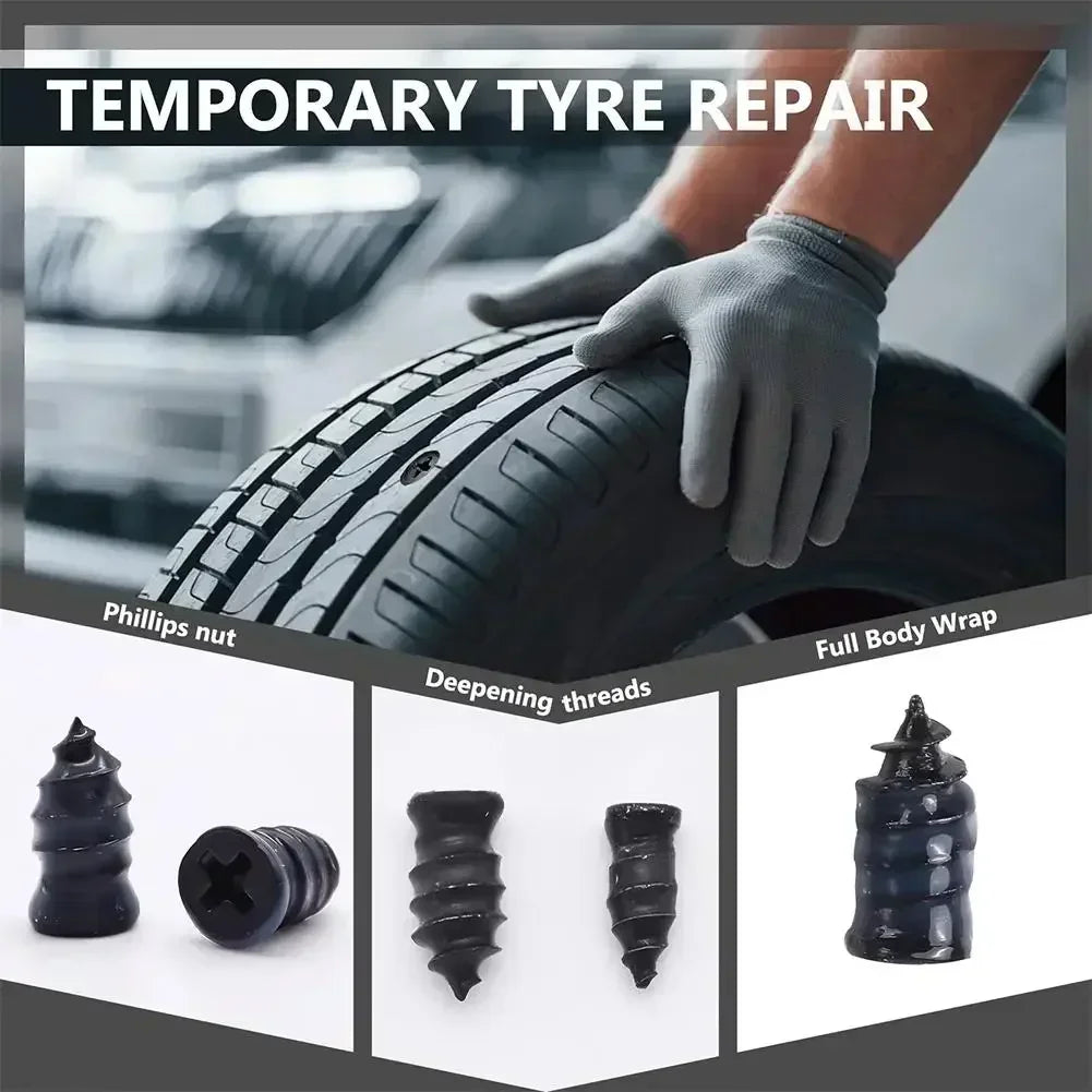 Universal Vacuum Car Tyre Repair Rubber Nail Tire Repair Nail Rubber Screw Tools In Tubeless Plug Accessories Kit Rep D9M6 Peaceful Pleasures Health and Wellness