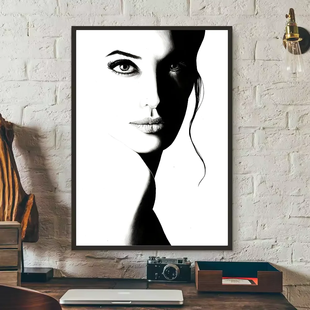 Angelina Jolie HD Poster – Waterproof PVC Wall Art Decor Wall Art Poster Peaceful Pleasures Health and Wellness
