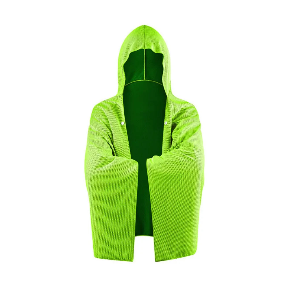 Beach Hooded Poncho Towel | Quick-Dry Microfiber Surf Wrap Beach Poncho Towel Peaceful Pleasures Health and Wellness Green