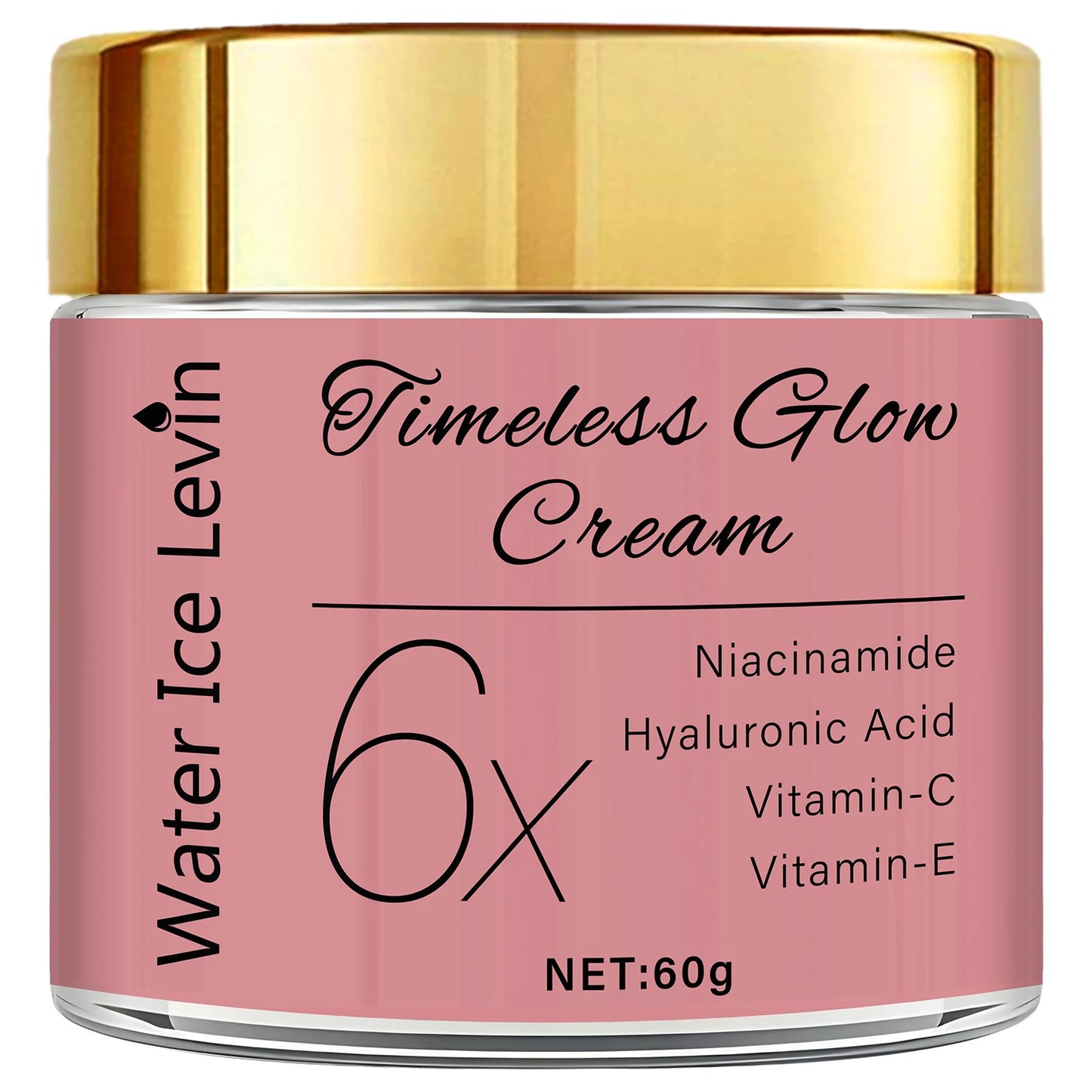 Timeless Glow Face Cream – Niacinamide, Hyaluronic Acid & Vitamin C Brightening Face Cream Peaceful Pleasures Health and Wellness pink 60g