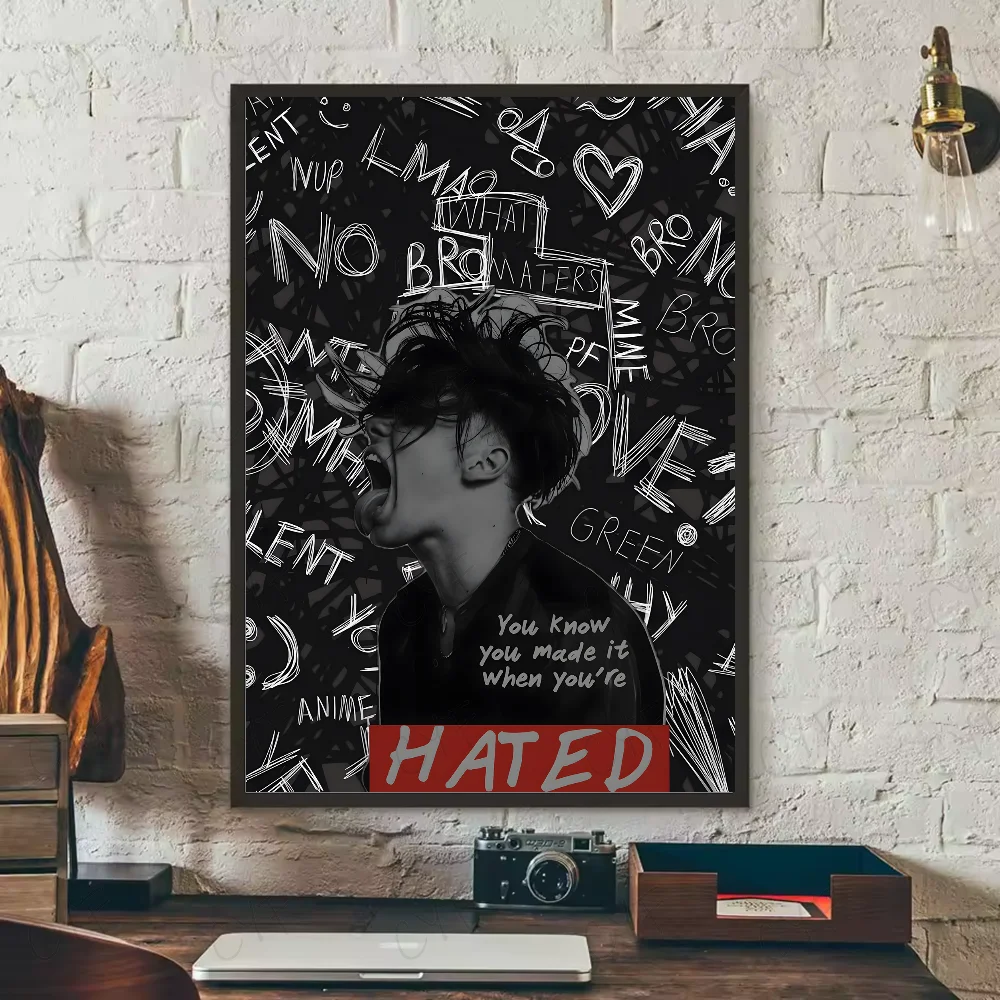 fashion Y-YUNGBLUD Singer Poster HD art sticky wall waterproof home living room bedroom bar aesthetic decoration Peaceful Pleasures Health and Wellness z5 50X70cmNoframe
