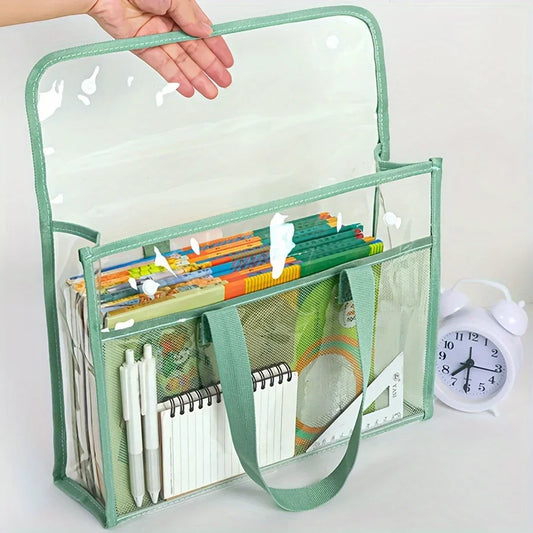 Waterproof Transparent PVC Study Bag | Exam Paper Organizer Document Storage Bag Oasis Select