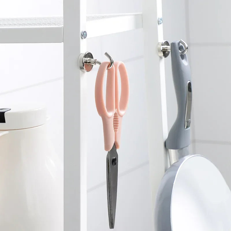 10-Pack Heavy Duty Magnetic Hooks – No-Drill Kitchen Storage