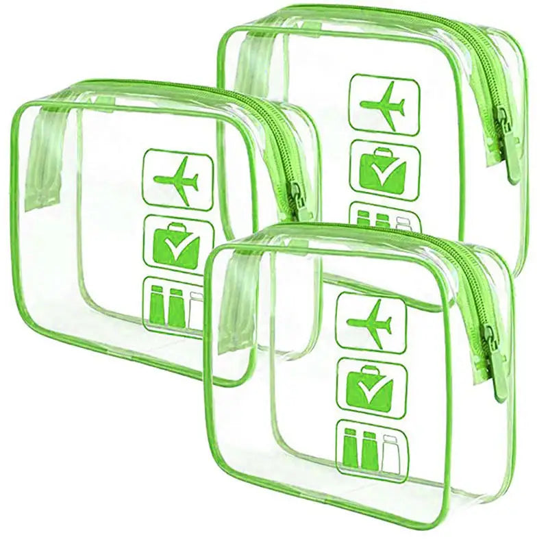 Transparent PVC Makeup Bag for Women Large Capacity Waterproof Handless Travel Toilet Bag Portable Storage Peaceful Pleasures Health and Wellness style B