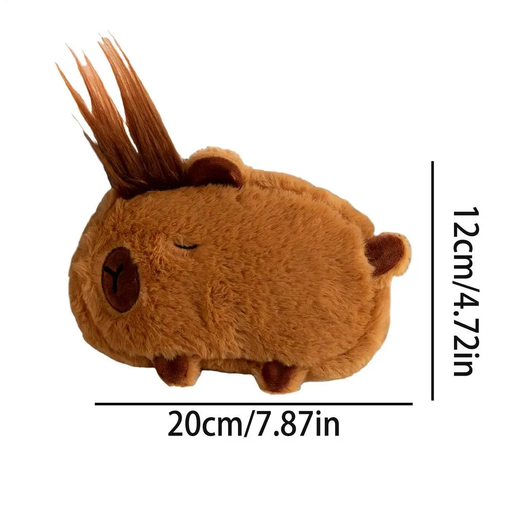 Plush Capybara Pencil Case – Large Capacity Stationery Pouch
