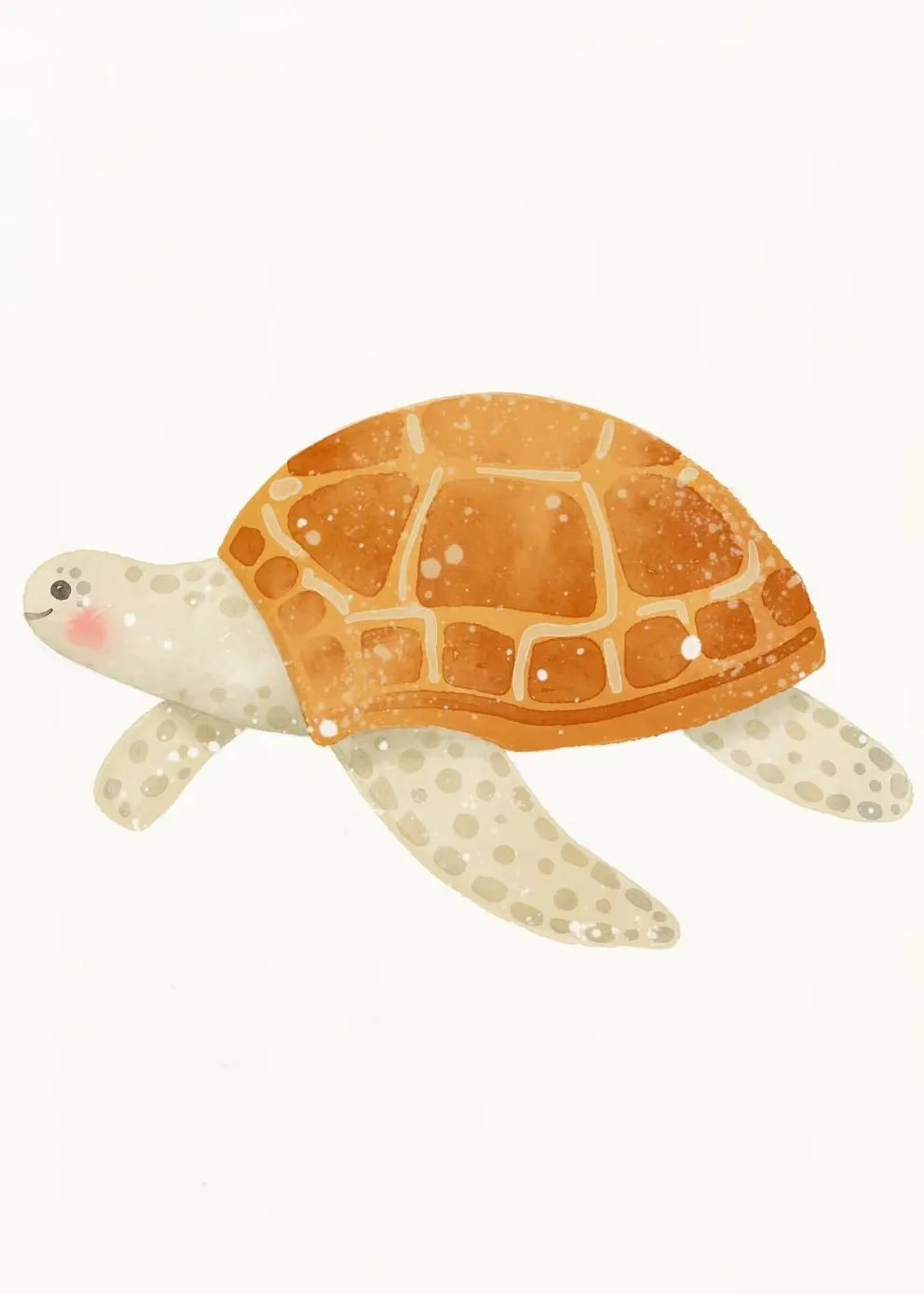 Ocean Animal Shark Turtle Dolphin Whale Fish Poster Watercolor Canvas Painting Print for Wall Living Room Nursery Home Decor Peaceful Pleasures Health and Wellness rx7 40x60cm