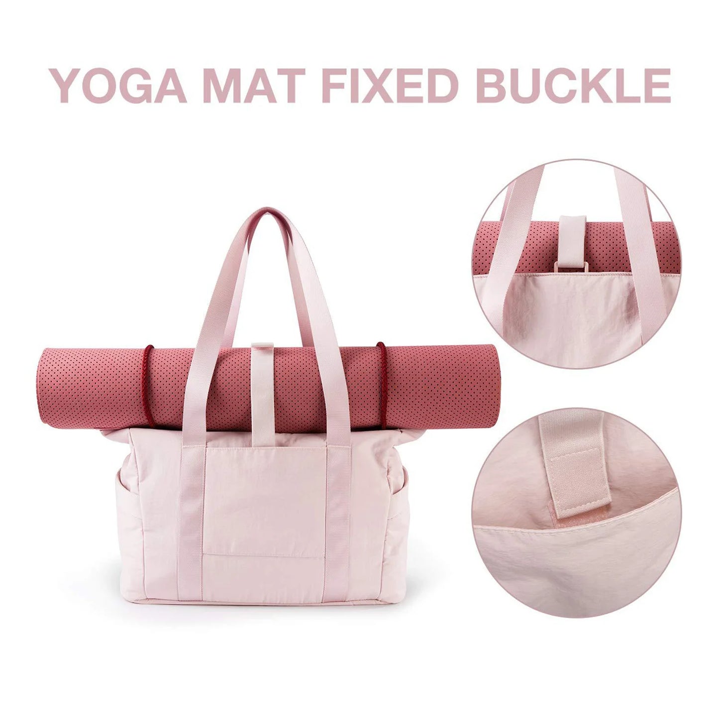 Lightweight Carry On Gymbag Nylon Cloth Crossbody Bag Top-Handle Bag for Gyms Weekend Getaway Peaceful Pleasures Health and Wellness