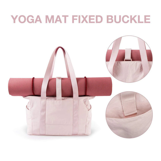 Lightweight Carry On Gymbag Nylon Cloth Crossbody Bag Top-Handle Bag for Gyms Weekend Getaway Peaceful Pleasures Health and Wellness