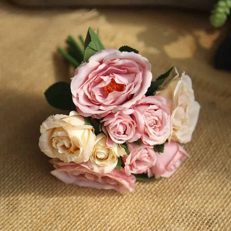 Silk Rose Wedding Bouquet – Artificial Bridal Flowers | Lovegrace