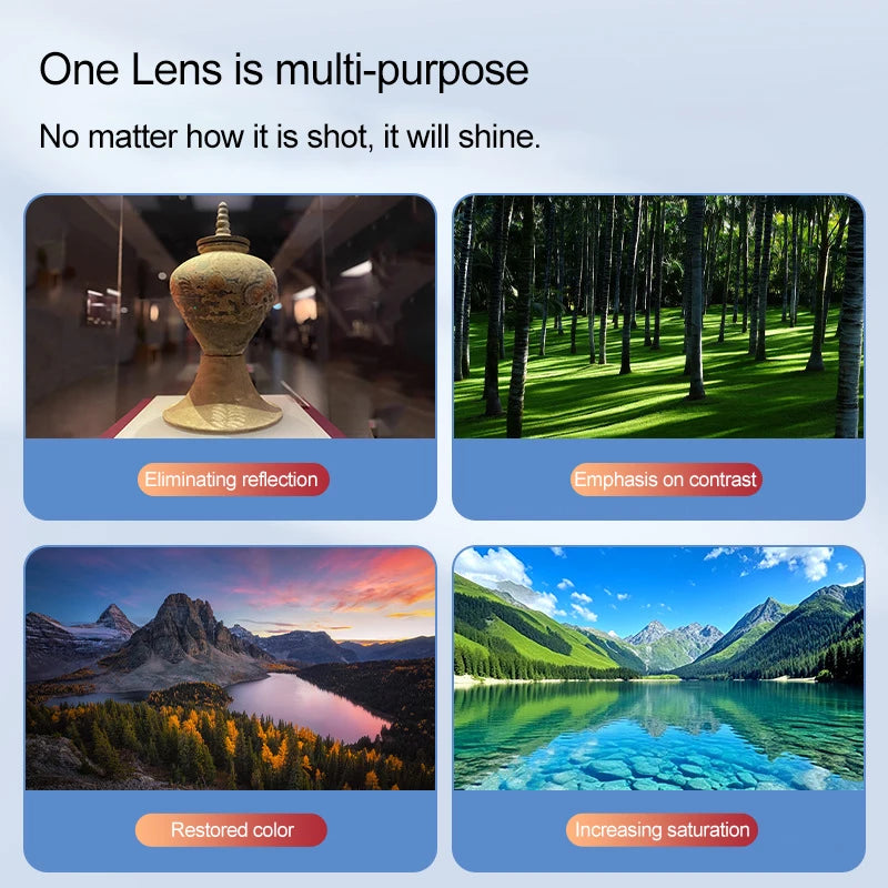 Mobile Phone Polarizer Camera Lens For Cellphone 67mm CPL Polarizer 52mm Scenery Anti-laser Polarizer Dimming Filter Accessories Peaceful Pleasures Health and Wellness
