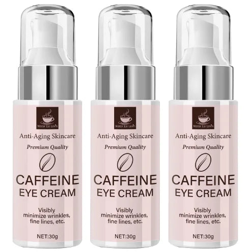 Caffeine Eye Cream with Niacinamide & Hyaluronic Acid | 30g Anti-Aging Eye Cream Peaceful Pleasures Health and Wellness Pink 30g