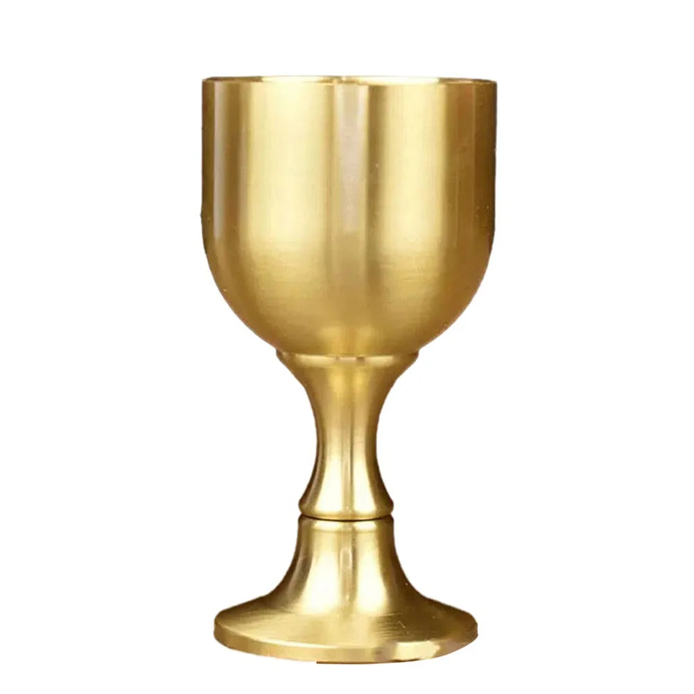 Vintage Brass Wine Glass Drinking Liquor Tumbler Cup Mug Party Bar