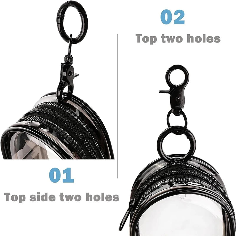 Clear Storage Bag with Hanging Hook – Multi-Purpose Travel Organizer Pouch for Cables & Cosmetics