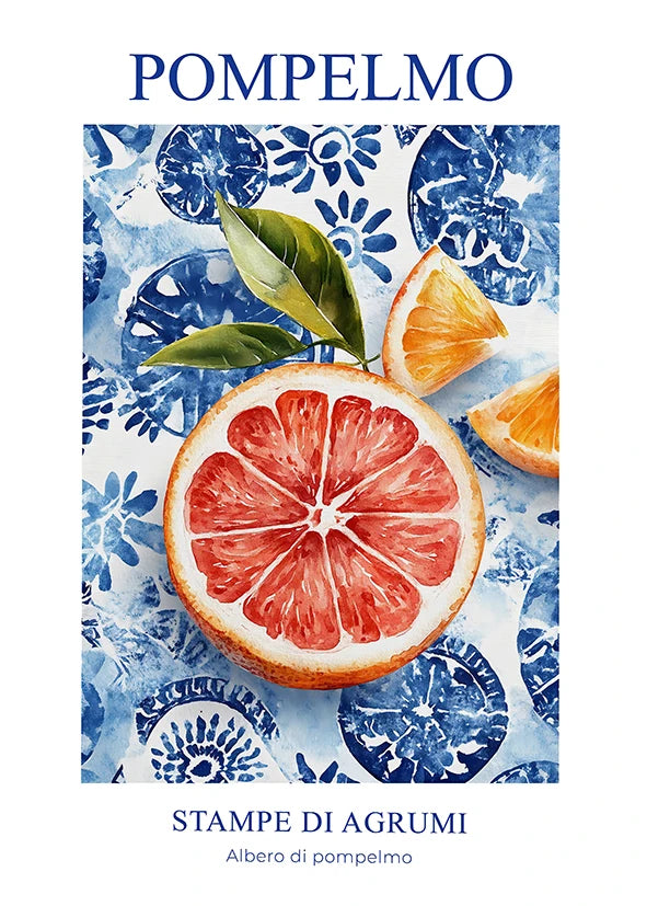 Retro Lemon Olive Tree Canvas Wall Art | Summer Home Decor