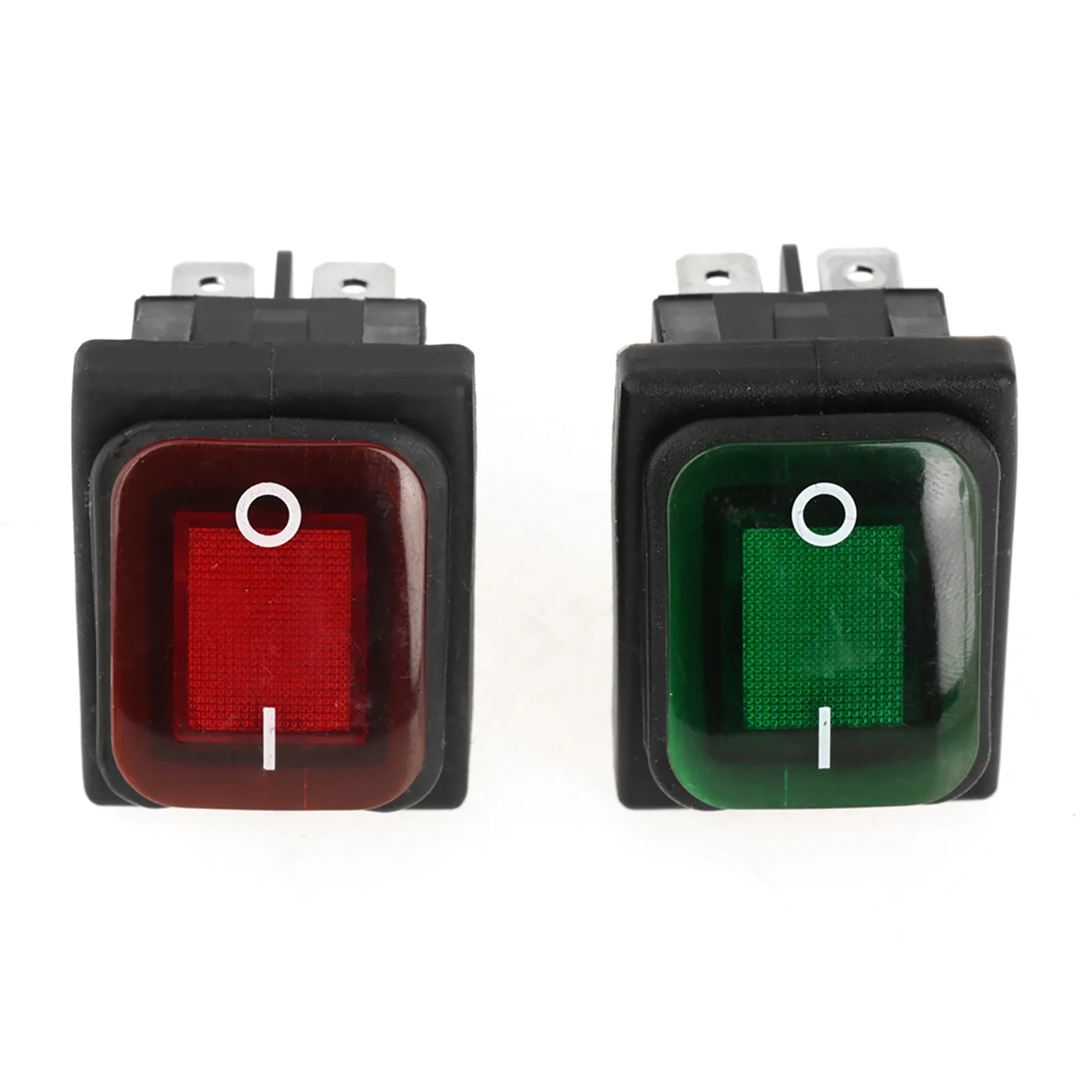Waterproof 4 Pin 2 Position set Black Waterproof 4 Pin 2 Position On OFF Red Green Lamp Rocker Peaceful Pleasures Health and Wellness