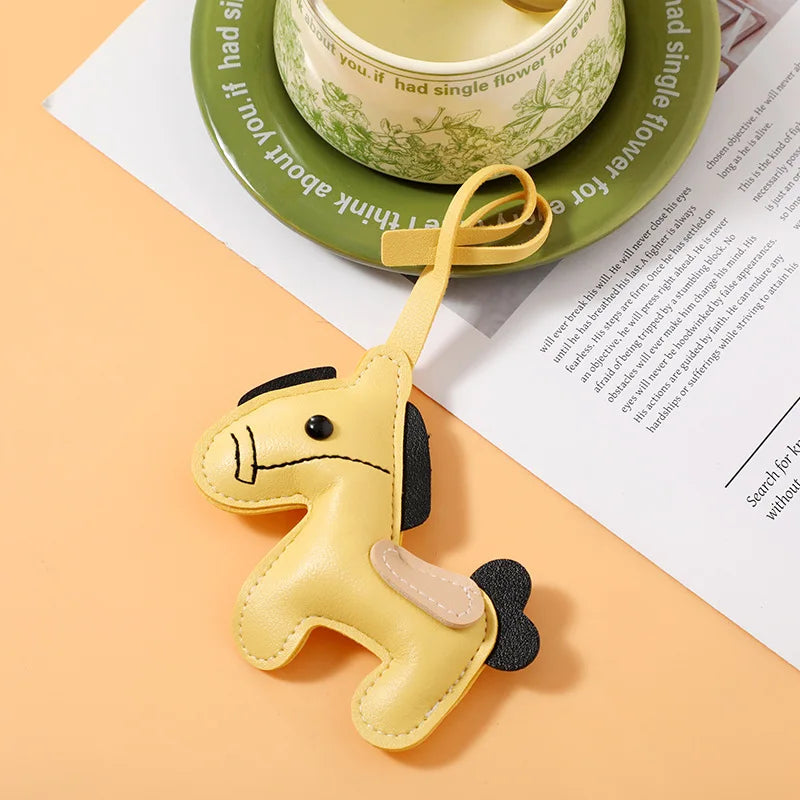 New Little White Rabbit Bags Charm Cute White Pendant Bag Decoration Accessory Handmade Adjustable Cute Bunny Bags Pendant Decor Peaceful Pleasures Health and Wellness Yellow Horse