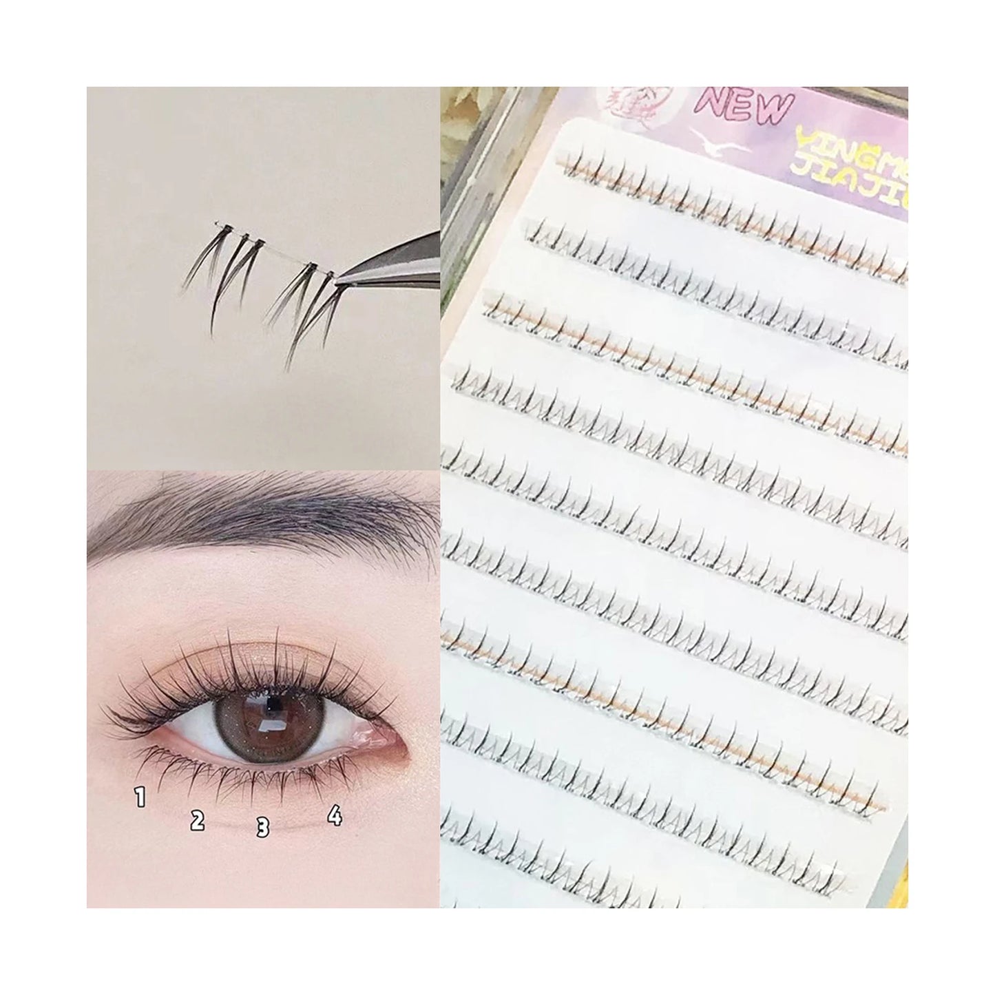5mm C-Curl Lower Lash Segments | Natural False Eyelashes