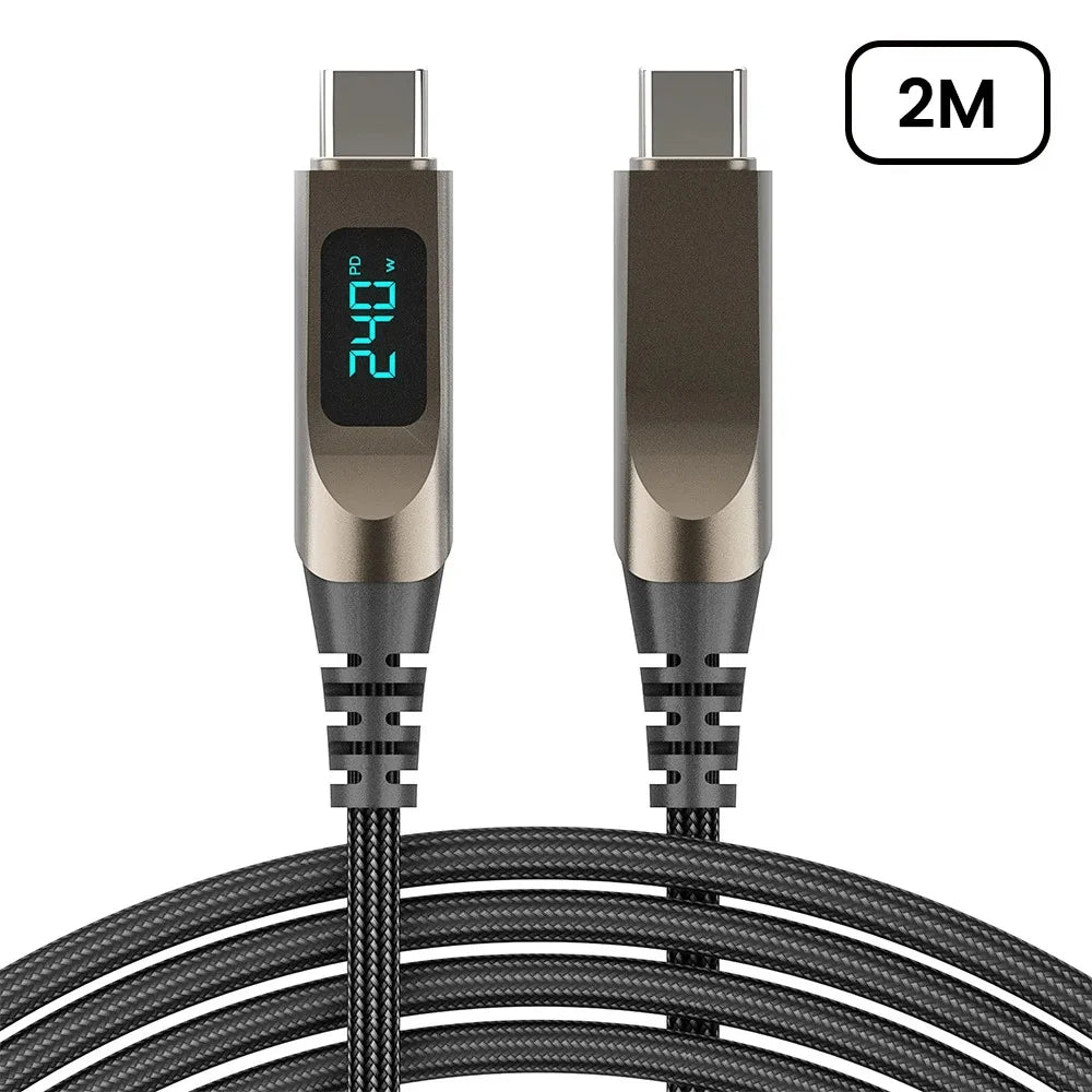 240W USB-C Fast Charging Cable with Digital Display | 5A