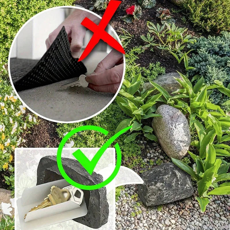 Fake Rock Key Hider – Outdoor Hidden Key Storage Box