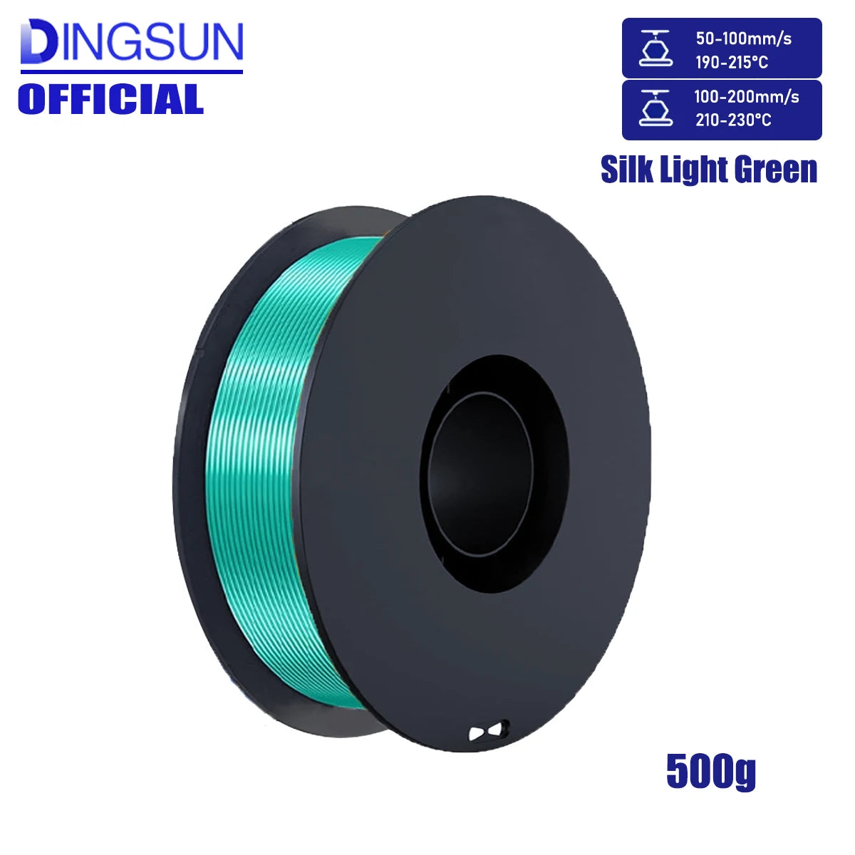 DINGSUN 3D Silk PLA+ Filament 1.75mm Multicolor 200g–1kg Spool