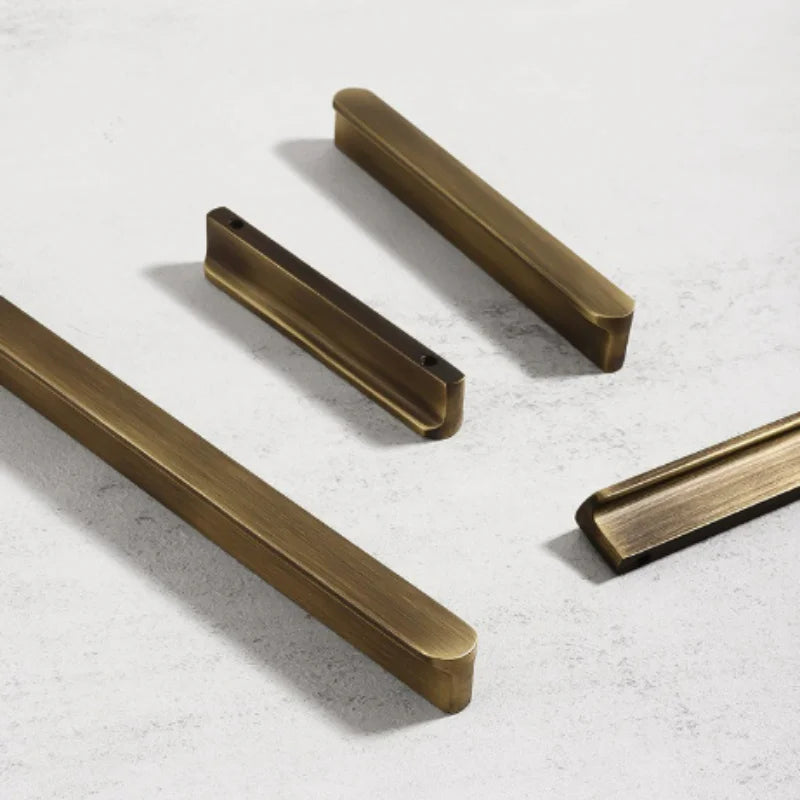Pure Brass Antique Bronze Cabinet & Drawer Handle | Minimalist