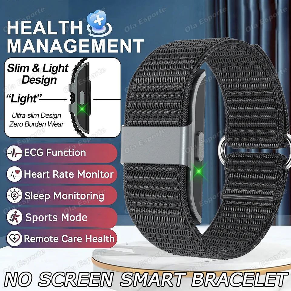 Sport Band Fitness Tracker NO Screen Smart Bracelet Pedometer Waterproof Women Heart Rate Sleep Monitor Electronic Bracelet HW12 Peaceful Pleasures Health and Wellness Black