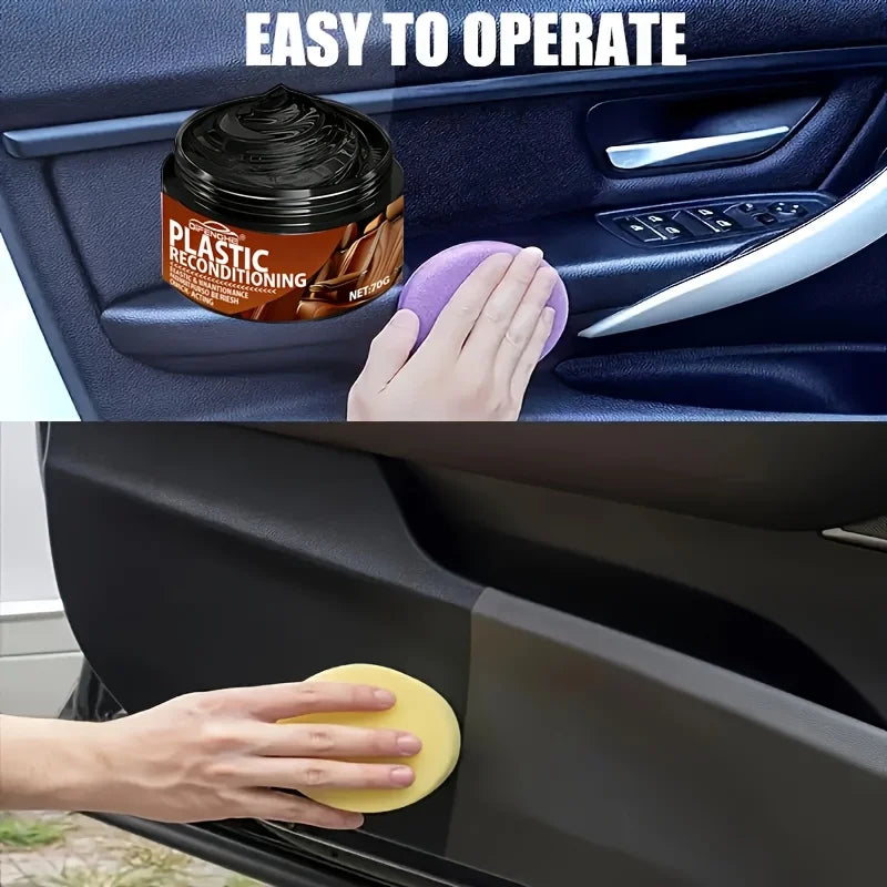 Car Plastic Restorer Crystal Wax – Dashboard & Trim Polish