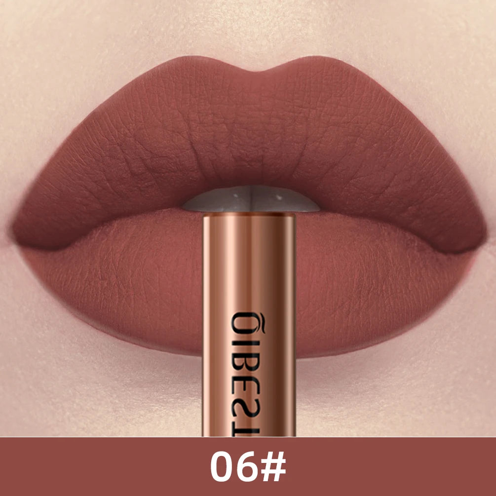 24 Colors Long Lasting Matte Nude Liquid Lipstick Waterproof Non-stick Cup Sexy Nude Red Brown Lip Gloss Lips Makeup Cosmetics Peaceful Pleasures Health and Wellness 06